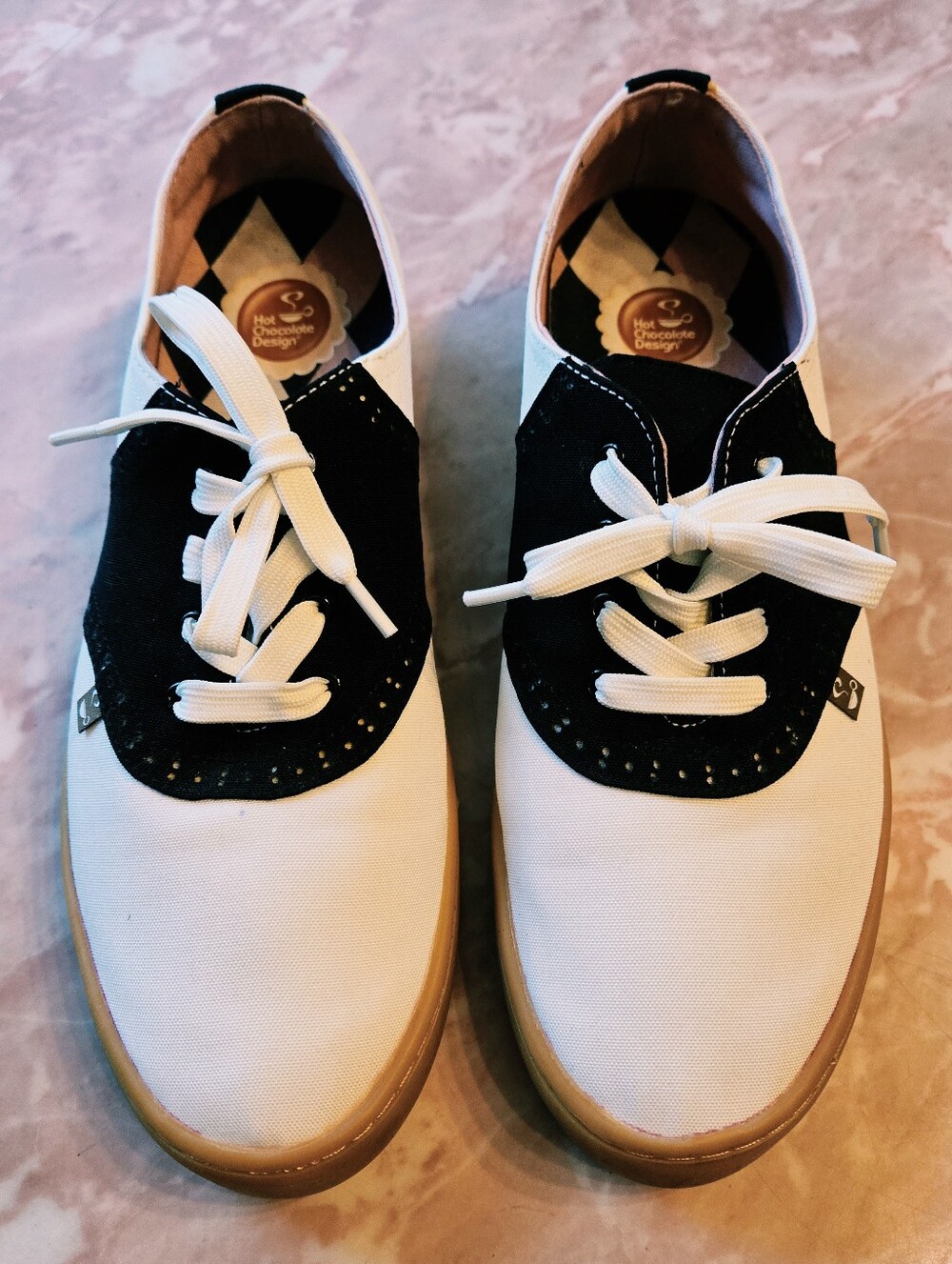 Hot Chocolate Design Saddle Sneakers